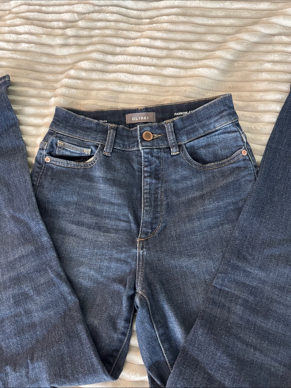 DL1961 Men's Straight Dark Indigo Denim Jeans